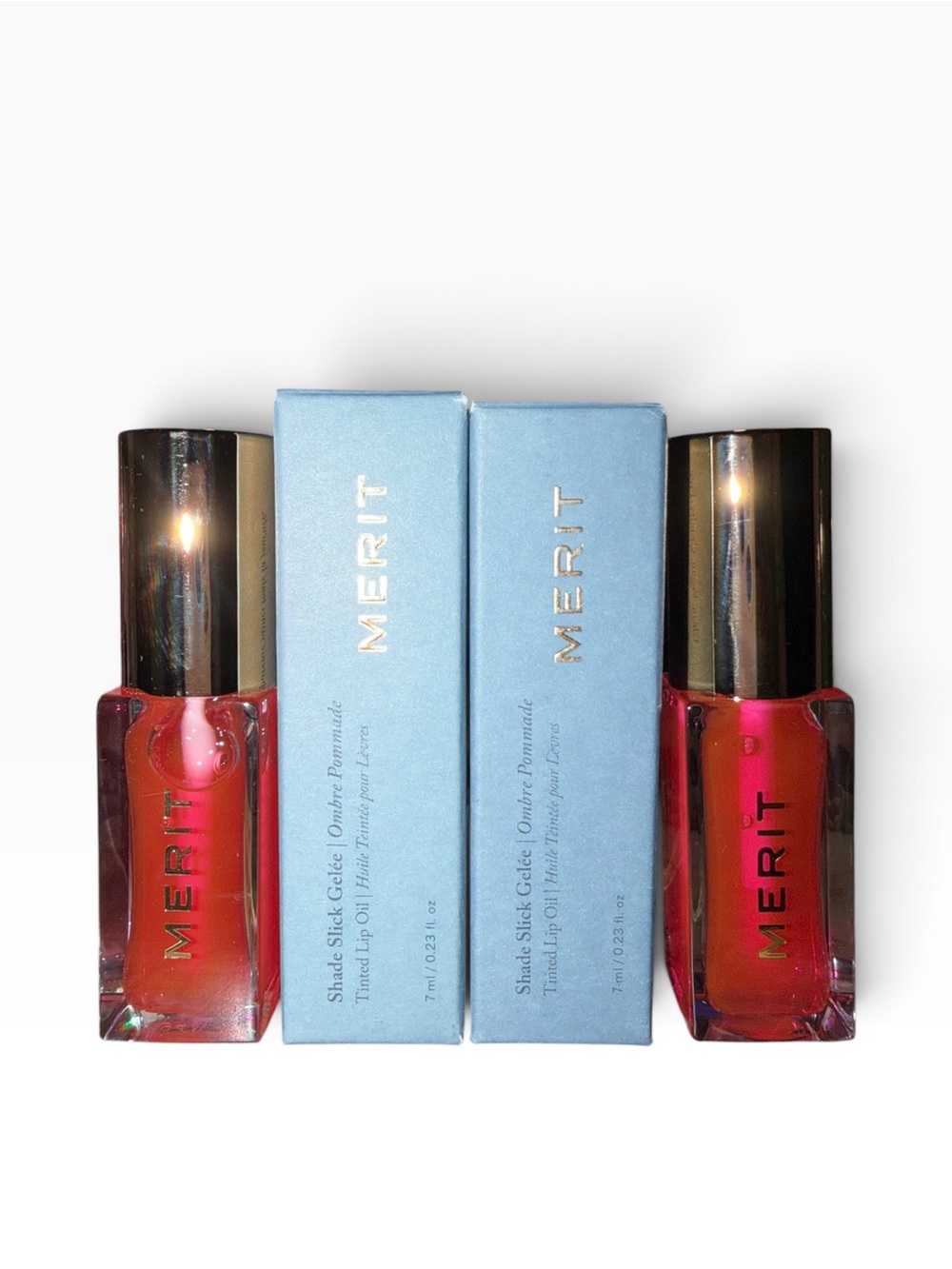 MERIT Slick Gelรฉe Tinted Lip Oil Bundle of 2